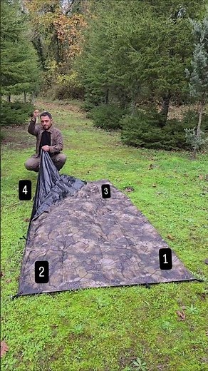 Survive Hard Times With Just One Tarp Shelter! #camping #survival #bushcraft