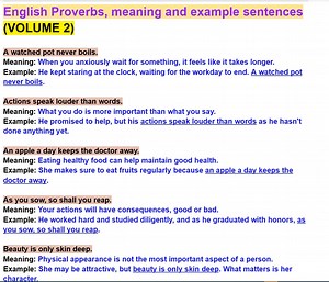 English Proverbs meaning and example sentences (VOLUME 2) | Empowering English Learning