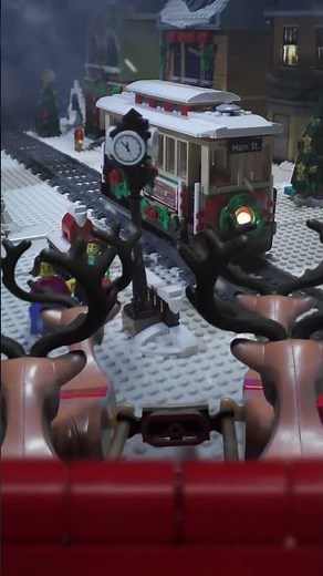 Santa's Sleigh Ride | LEGO® Christmas Brick Eye View #Shorts