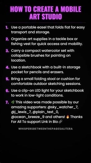 How to Create a Mobile Art Studio #ad (Verify Info)