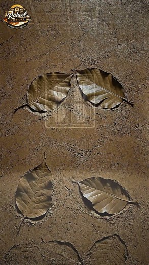 Printing Real Leaves into Mud Walls? 😱 (19th Century Style) #Satisfying #DIY
