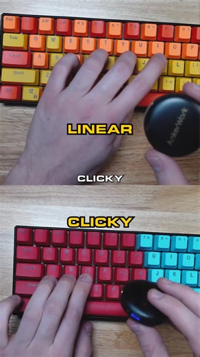 Clicky Vs Linear Switches #keyboard #asmr #gaming #pc #clicky #satisfying #warzoneclips