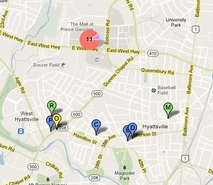 Hyattsville Crime Map: April Ends Lightly