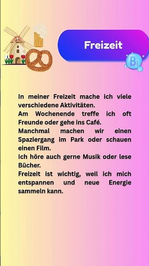 100 Wörter auf Deutsch - Deutsch lernen A1–B1 | Freizeit | Einfach Deutsch #deutschlernen