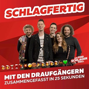 Für den Fall, dass euch die 02:44 Minuten der neuen Schlagfertig-Folge mit Die Draufgänger zu lang sind, haben wir hier die wichtigsten Punkte zusammengefasst 😂🍺 | ICH FIND SCHLAGER TOLL!