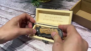 Father of The Bride Gifts from Groom,Engraved Pocket Knife for Father in Law, Father of the Bride Wedding Gifts from Son in Law, Wedding Day Keepsake for Dad from New Son, Engraved Knife with Wood Box