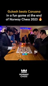 After the 2023 Norway Chess tournament, Gukesh D and Fabiano Caruana shared a lighthearted moment with a friendly game at their hotel reception, surrounded by friends. Gukesh managed to outwit Fabi in the game, sparking laughter and good spirits from both players 🎉♟️ Fast forward to 2025, and the stakes are much higher. The youngest World Champion and World No. 2 are set to face each other again at Norway Chess in a double classical encounter. What’s your prediction on their classical score? | 
