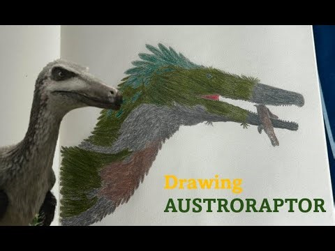 Drawing Austroraptor cabazai | Dinosaur Speed Draw