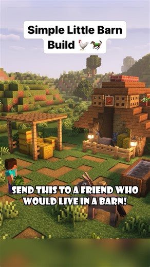 Simple Little Barn Tutorial in Minecraft