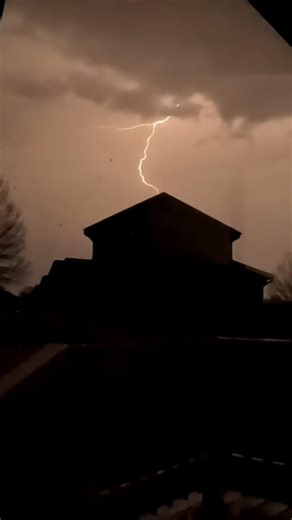 Lightning strike caught in slow-mo on my Go-Pro Hero 11 #gopro #hero #storm #thunderstorm #lightning