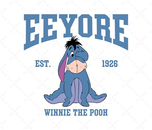 Eeyore SVG PNG | Winnie the Pooh Svg | Est 1926 Retro Shirt Design | Classic Pooh Cut File for Cricut | Cute Cartoon Sublimation - Etsy