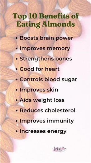 Top 10 Benefits of Eating Almonds 🌰