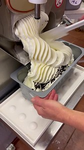 2.5M views · 7.5K reactions | Another busy ice cream production this morning for Mrs T! Here she is finishing off some Oreo ice cream! #icecream #oreo #chocolate | The Orange Elephant Ice cream Parlour | Facebook