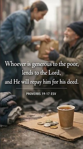 Give with compassion—God sees every act of #kindness Generosity honors #god. #bibleverse #trustgod