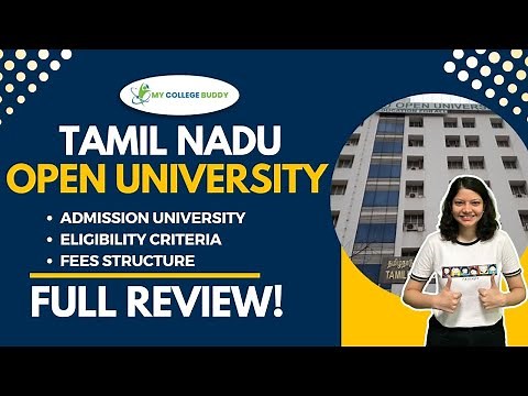 Tamil Nadu Open University (TNOU) Full Review: Courses | Fees | Admission | Eligibility! #tnou