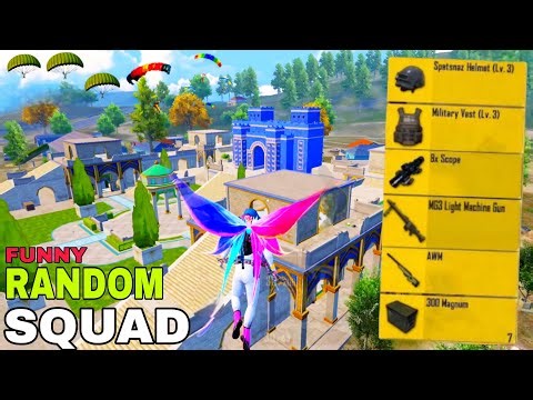 I 😀 JOINED FUNNY RANDOM SQUAD BEST RUSH GAMEPLAY IN PUBG Mobile - BGMI