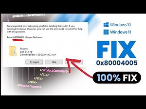 How to Fix 0x80004005 Error While Extracting 1 min [easy]