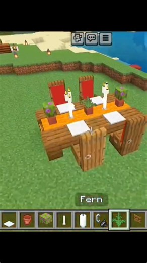 Minecraft dining table 🪑 #shorts #video