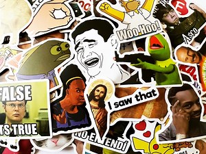 10-100 Throwback Memes and Funny References Sticker Pack - Etsy
