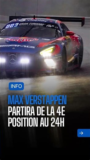 🚨Max Verstappen et ses coéquipiers partiront de la 4e position au 24h du Nürburgring 🇩🇪🔥