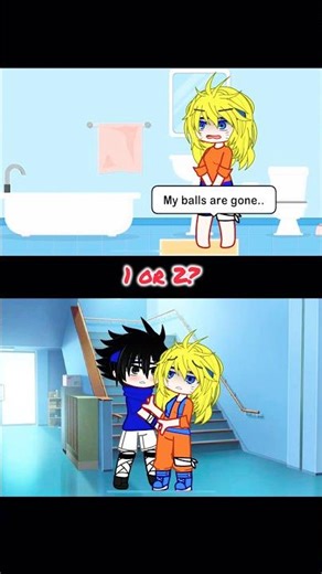 Naruto become girl?🙄 Part 2 #naruto #gacha #shorts