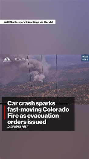 Car crash sparks fast-moving Colorado Fire as evacuation orders issued