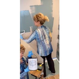 Painting your Walls with our Wall Paint! || Painting with ALL-IN-ONE Paint color Spruce