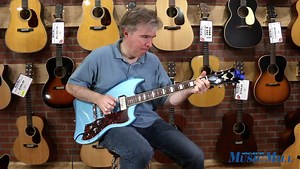 This Guild T-Bird all-mahogany body boasts a '60s-style offset shape that will draw immediate attention at your gig! Check it out here then visit the store and give it a try! #guild #guitar #pelhamblue #tbird #offset | Manchester Music Mill