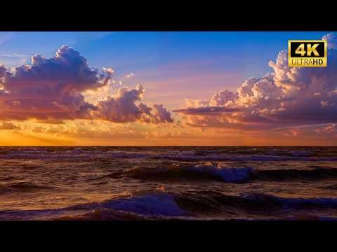 🌅 4K Ocean Sunset Waves: Soothing Sea Sounds for Deep Sleep & Relaxation