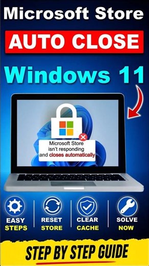 how to fix microsoft store auto close problem windows 11 #windows