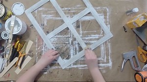 13K views · 269 reactions | Here is an affordable and cute way to make a window for your home decor using paint sticks! This DIY paint stick window can be easily decorated for all seasons throughout the year! | Burlap Kitchen | Facebook