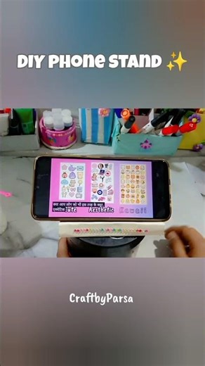DIY Phone Stand in 1 Minute 📱✨ | Easy Craft at Home #diy #handmade #shorts