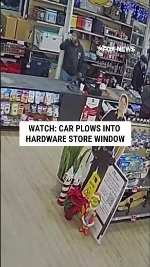 NEAR MISS: Vehicle crashes through the front of a hardware store #car #shorts #crash #carcrash