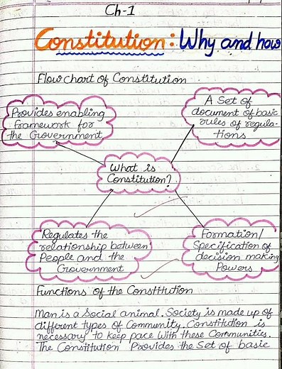 Class 11 Political Science | Constitution : WhyandHow? Handwritten Notes ||NCERT |CBSE #notes
