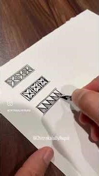 How to create Madhubani Borders Beginner Tutorial #diy #madhubani #drawing #indianfolkart