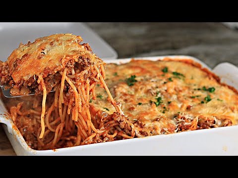 Easy CHEESY Baked Spaghetti Recipe