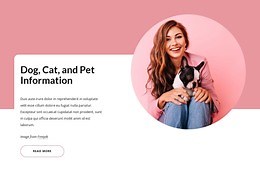 Dog and cat information - Website Template by Nicepage