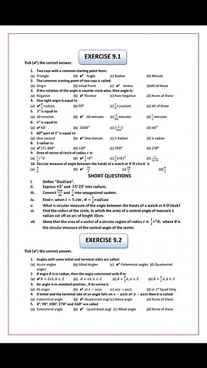 Exercise wise Math 11th Class Test #Math11 #mathtest | Online Math Academe