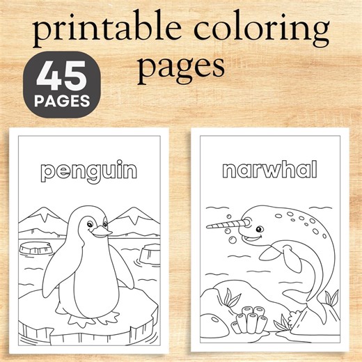 Printable Coloring Pages for Kids | Preschool & Toddler Coloring Worksheets | Instant Download PDF - Etsy
