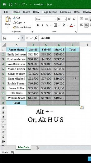 Stop Typing SUM — Try This Excel Shortcut!