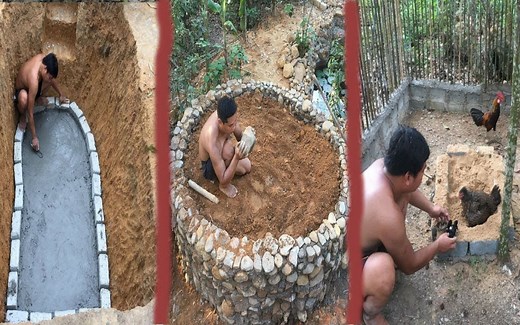 【原始的生活】(40-54前情回顾)（第55弹）【1080P超清】越南小哥原始技术（简直是我的世界与饥荒真人版，现实版鲁宾逊漂流记）