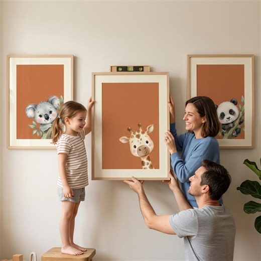 Jungle Animal Nursery Prints: Boho Safari Decor (Set of 3) (Digital Download)