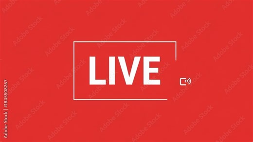 Live Streaming Icon: A dynamic emblem captures the essence of real-time broadcasting, set against a vibrant background, symbolizing instant connection and immediate engagement.