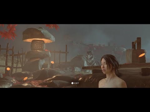 Ghost of Yōtei My wolf Spied on me in the hot springs💀(uncensored)