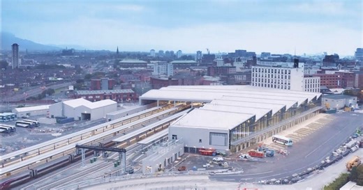 Watch: First Enterprise train on the move at Belfast Grand Central Station