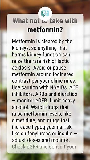 What not to take with metformin?
