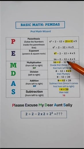 PEMDAS with examples