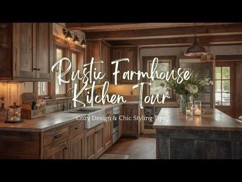 Rustic Farmhouse Kitchen Tour | Cozy Design & Chic Styling Tips
