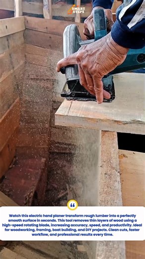 Satisfying Wood Planing with Electric Hand Planer | Smooth Finish in Seconds