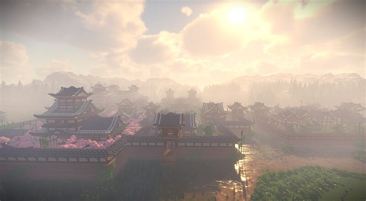 Awesome Japanese Castle - Furusato Mountain Village - Japan Minecraft Map